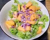 Une image de l'étape 4 de Salade de haricots blancs au melon.