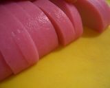 A picture of step 1 of Kamaboko Fish Cake Sandwiches with Daikon Sprouts.