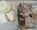 A picture of step 1 of Simmered Daikon Radish with Squid Made in the Pressure Cooker in 10 Minutes.