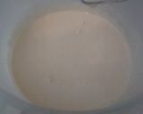 A picture of step 2 of Pineapple brownie with caramel syrup.