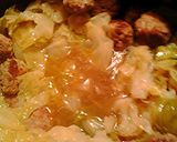A picture of step 4 of Cabbage with porcupine balls.