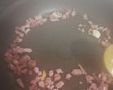 Foto del paso 1 de la receta: Guisantes salteados con jamón y huevo