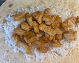 A picture of step 4 of Chicken and Rice Burrito.