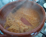 Foto del paso 6 de la receta: Arroz caldoso de rape y langostinos con crema de nécoras