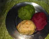 A picture of step 1 of Colorful mathri.