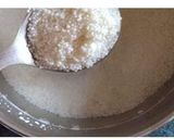 A picture of step 1 of Samak chawal Makhana dosa with vrat aaloo ki sabji and chutney.