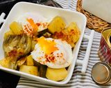 Foto del paso 8 de la receta Alcachofas con huevos escalfados (poché)