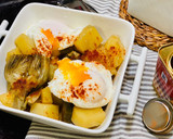 Foto del paso 8 de la receta: Alcachofas con huevos escalfados (poché)
