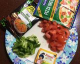 A picture of step 2 of Pan Poha Pizza.