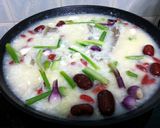 A picture of step 4 of Hallibut Fish Congee.