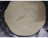 A picture of step 6 of Egg Pizza (without oven).