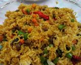 Foto langkah ke 3 dari resep Nasi goreng sayur sapi.
