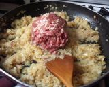 A picture of step 4 of كبه بالصينية kebbeh in pan.