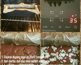 Foto langkah ke 6 dari resep Brownies Mengkilap Almond (tutorial).