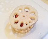 A picture of step 5 of Lotus Root Millfeuille with Garlic and Anchovy.