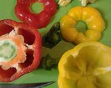 A picture of step 2 of Bell peppers the way I do it.
