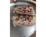 A picture of step 6 of Rose Burfi (without sugar).