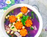 Hình bước làm 4 của món Canh sườn hạt sen rau củ
