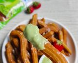 Foto langkah ke 9 dari resep Churros Matcha With Vla Matcha.