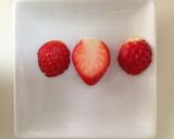 A picture of step 1 of Sakura and Plum Flowers with Just 3 Strawberries.