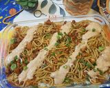 A picture of step 5 of Singaporean rice.