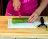 A picture of step 1 of Zucchini & Parmesan Salad.