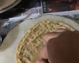 A picture of step 5 of Khooba roti with a twist of kasuri methi.