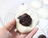 A picture of step 5 of Just Like Mame-Daifuku? Kuromame (Black Soy Bean) Bread with Anko and Rice Flour.
