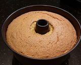 A picture of step 8 of Carrot Chiffon Cake with Cinnamon Cream Cheese Glaze.