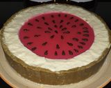 Foto del paso 16 de la receta Tarta fresca con forma de sandía 🍉🍉🍉
