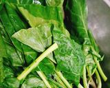 Hình bước làm 1 của món Cải rổ xào thịt bò