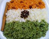 A picture of step 5 of Tricolour Rice.