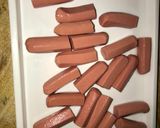A picture of step 3 of Mini corndogs.