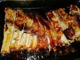 Costillar de cerdo aliñado + BBQ