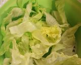 A picture of step 3 of Chicken-Bacon Caesar Wrap.