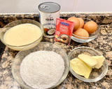 Foto del paso 1 de la receta: Pastel con coco y caramelo muy húmedo (sin harina)
