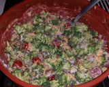 A picture of step 6 of Broccoli Salad.