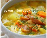 A picture of step 6 of Milk and Curry Soup.