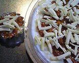 A picture of step 4 of Creamy Potato Baked with Meat Sauce.