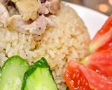 A picture of step 6 of Foolproof Chicken Rice in a Rice Cooker.