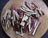 A picture of step 3 of Sweet Potato Kinpira Stir Fry.