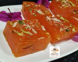 बाॅम्बे कराची ऑरेंज हलवा (bombay karachi orange halwa recipe in marathi) रेसिपी स्टेप 7 फोटो