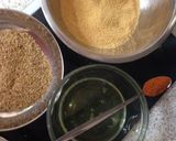 A picture of step 1 of My Crispy Chicken in Breadcrumbs with Linseed 😲.