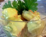 A picture of step 3 of avocado seafood cup.