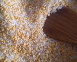A picture of step 1 of Ven Pongal.