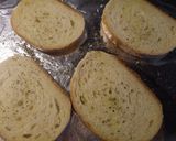 A picture of step 2 of Mussels in a white wine & saffron sauce with oregano bruschette.