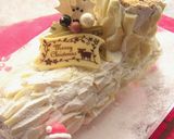 A picture of step 15 of Snowy White Bûche de Noël (Yule Log).