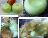 A picture of step 1 of K's Parmesan Artichoke Stuffed Onion.