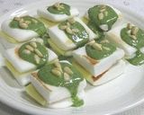 A picture of step 4 of Cheese and Hanpen Sandwiches with Basil Pesto.