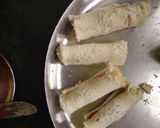 A picture of step 7 of Peanut Butter French Toast Roll-Ups With Banana & Almond Filling.